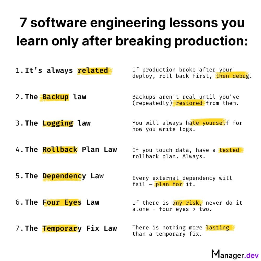 7 lessons you learn after breaking production